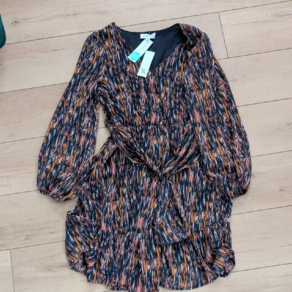 Multicolor Long Sleeve Dress